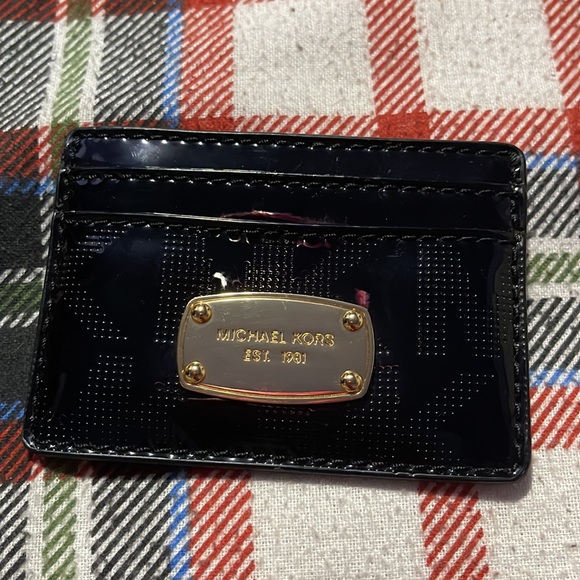 Never used Michael Kors card wallet in black shiny - Picture 3 of 3